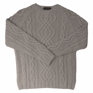 Aran Cashmere Pullover für Damen – Linére Tortora