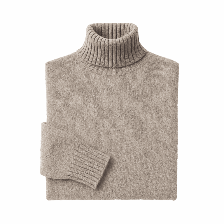 Rollkragen Cashmere – Beige (100% Cashmere)