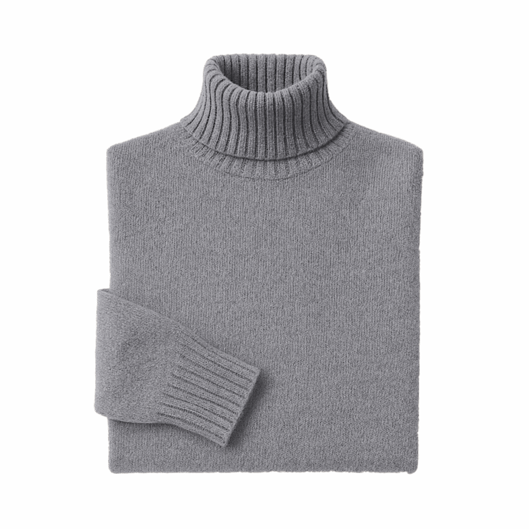Rollkragen Cashmere – Grigio Perla (100% Cashmere)