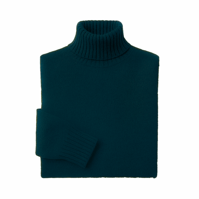 Rollkragen Cashmere – Petrolio (100% Cashmere)