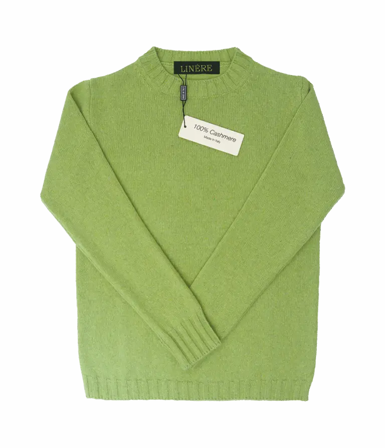 Rundhals Cashmere – Verde Acido (100% Cashmere)