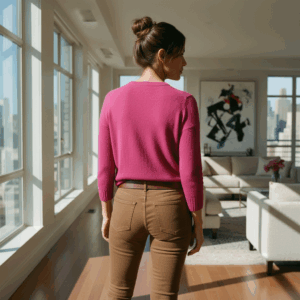 Oversize Cashmere Pullover – Fuxia (100% Cashmere) 2 Modelia 2025 10 17 185027 flatLay