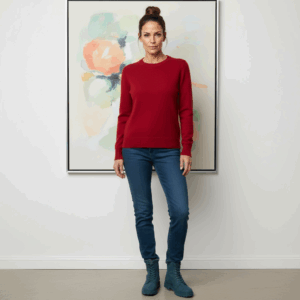 Rundhals Cashmere – Rosso (100% Cashmere) 3 Rundhalsrot MODELIA FLM 1 20251031 199240
