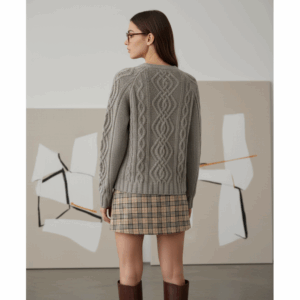 Aran Cashmere Pullover für Damen – Linére Back