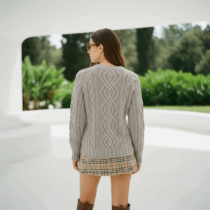 Aran Cashmere Pullover für Damen Backside – Linére Outside