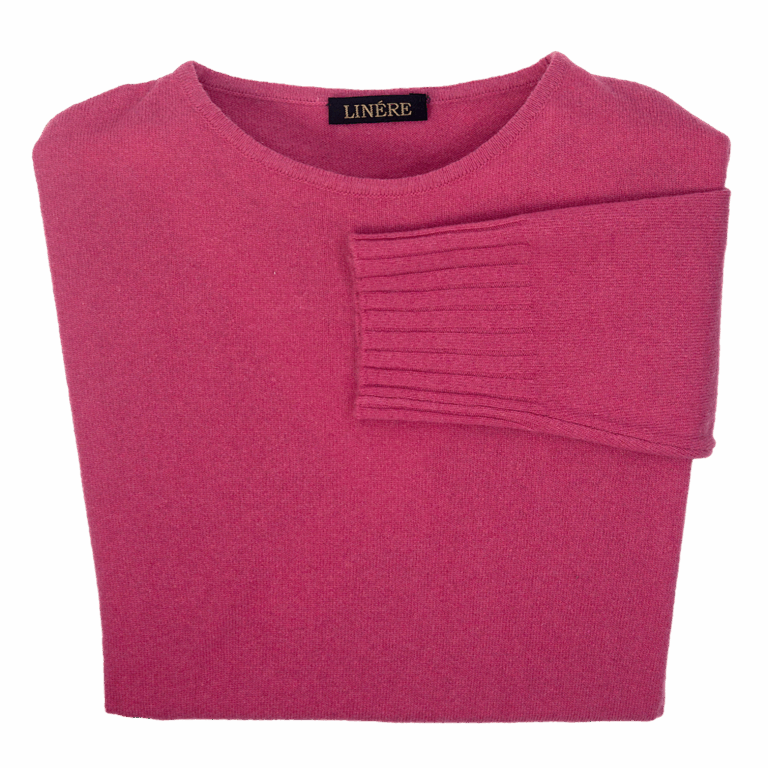 Oversize Cashmere Pullover – Fuxia (100% Cashmere)