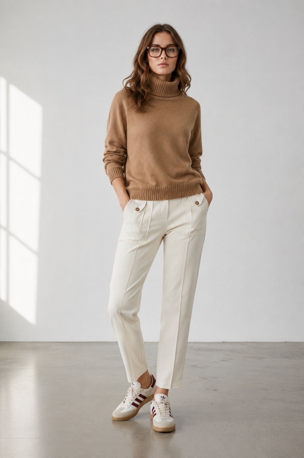 Oversize Cashmere Pullover in Camel